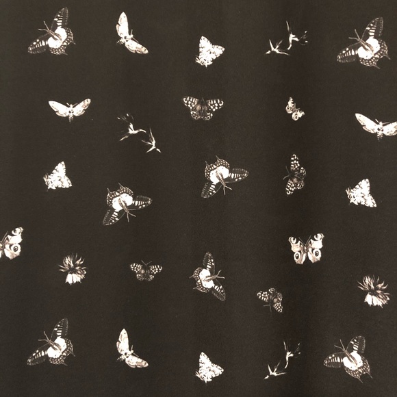 Drop sleeve black butterfly blouse “Contemporaine” - Picture 4 of 13